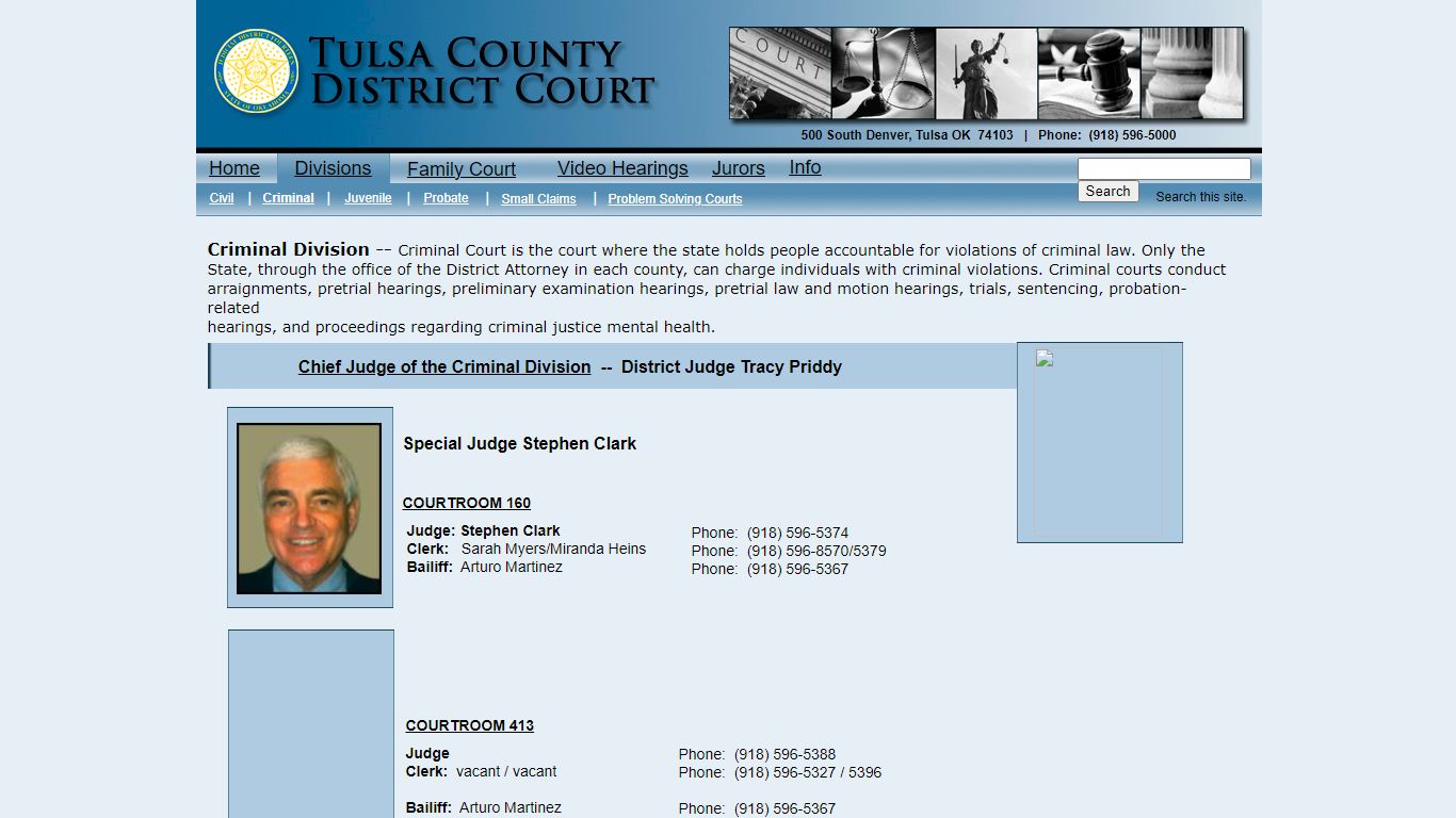 Criminal Division - Tulsa County District Court