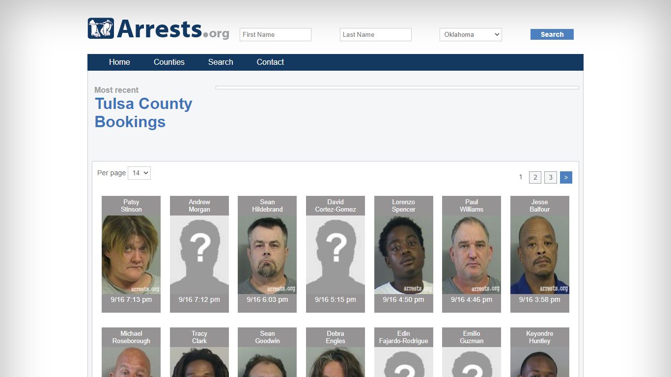 Tulsa County Arrests and Inmate Search